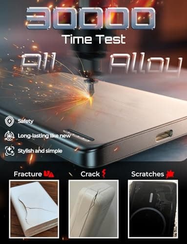 LISEN 0.5‘’ Ultra Slim MagSafe Portable Charger,10000mAh Wireless Card Slim MagSafe Battery Pack iPhone 17 Air Accessories,Magnetic Power Bank for iPhone 17 Pro Max Plus Air/16/15/14/13/12，GlacierGray - Image 5