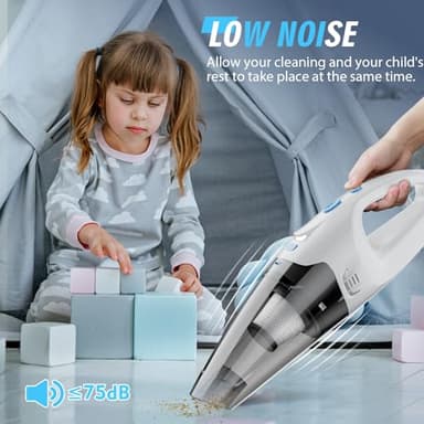 FUOAYOC Handheld Vacuum Cordless, Hand Vacuum Cordless Rechargeable with LED Light/Multi Accessories,1.6lbs Car Portable Vacuum Cleaner for Pet Hair, Home, Car, Office - Image 7
