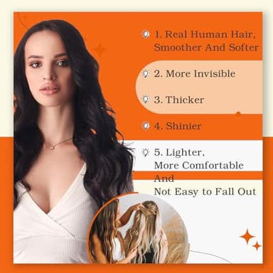 Full Shine Real Human Hair Tape in Extensions Black 24Inch Double Sided for Skin Weft Tape in Hair Extensions 20Pcs 50Gram Color 1 Jet Black Seamless Hair Extensions Real Human Hair Straight - Image 7