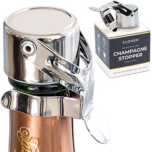 KLOVEO Champagne Stoppers - Patented Seal - Made in Italy - Professional Grade WAF Champagne Bottle Stopper - Prosecco, Cava, and Sparkling Wine Bottle Stopper - Image 1