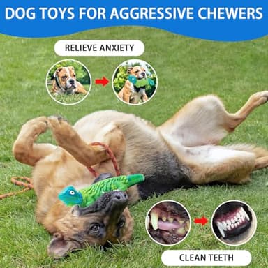 Ankinghor Durable Dog Toys for Aggressive Chewers, Indestructible Dog Toys for Large Dogs, Tough Chew Toys for Small Medium Large Breed to Keep Them Busy (Strong Beef Flavored Lizard) - Image 5