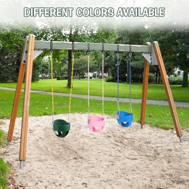 RedSwing High Back Toddler Bucket Swing Seat with Coated Chains, Heavy Duty Kids Swing Seat for Outside, Playground, Backyard, Swing Set Accessories - Image 7