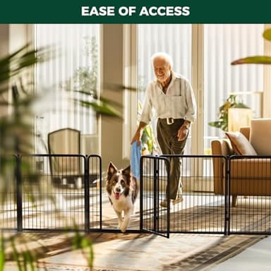 FXW Homeplus Unleashed Indoor Dog Playpen - Stress-Free and Safe Play, Heavy Duty 32 Inch 6 Panels Dog Pen for Small and Medium Dogs, Black│Patented - Image 5