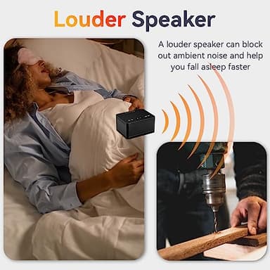 DailyBody Sound Machine White Noise Machine with 30 Soothing Sounds 36 Levels Volume 5 Timers and Memory Function Effectively Blocks Noise Ideal Sleep Machine for Baby Kids Adults… (Black) - Image 3
