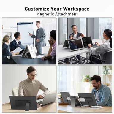 Maxfree Laptop Screen Extender, 15.6" [FHD 1080P IPS] Triple Portable Monitor, 2 Detachable Screens for Multi-Display Modes Laptop Monitor Extender Compatible with 13"-17" Laptops (Mac, Wins, Android) - Image 7