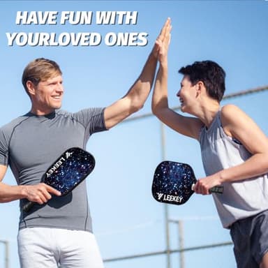 LEEKEY Pickleball Paddles Set of 2 - USAPA Approved Fiberglass Pickleball Racket, Racquet Made of Polypropylene Honeycomb Core,Lightweight Design Pickleball Paddles for Men Women Beginners - Image 8