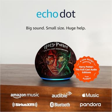 Amazon Echo Dot (newest model) | Officially Licensed Limited-Edition design in celebration of Harry Potter: The Full-Cast Audio Editions on Audible (sold separately) - Image 5