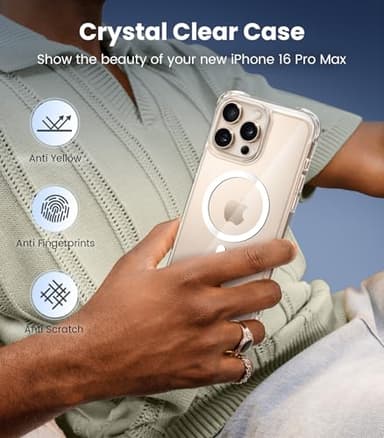 Mkeke for iPhone 16 Pro Max Case Magnetic Clear, Compatible with MagSafe, Military-Grade Protection, Phone Bumper for Apple 6.9 inch 2024 - Image 6