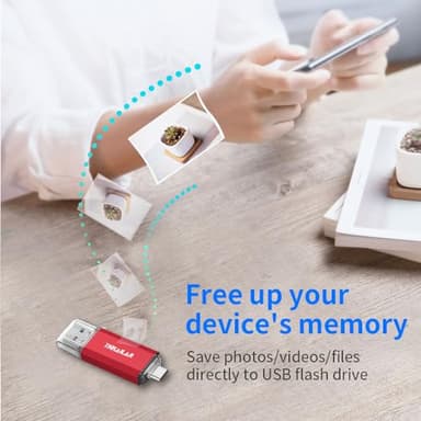 Thkailar 1TB USB C Flash Drive for MacBook and Android Phones,Thumb Drive with USB A and USB C for PC,Laptop,Portable External Storage for Pictures,Videos and Music - Image 4