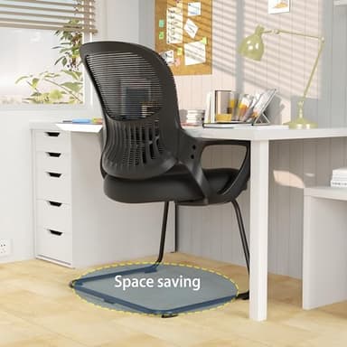DUMOS Office Desk Chair with Sled Base, Ergonomic Executive Mesh Computer Chairs with Lumbar Support for Home Conference Room Bedroom Waiting Reception Guest Student - Image 6