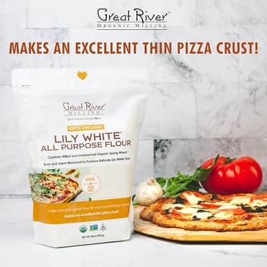 Great River Organic Milling Lily White Organic All-Purpose Flour | Unbleached & Unbromated | Non-GMO, Kosher | Ideal for Bread, Cookies, Cakes, Pizza Dough & Everyday Baking | 2 Lb (Pack of 4) - Image 4