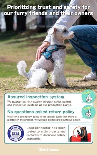 Liberte harness Dog Harness No Pull Name Plate Attachable (Turquoise, Medium, 11-22lb) - Image 5