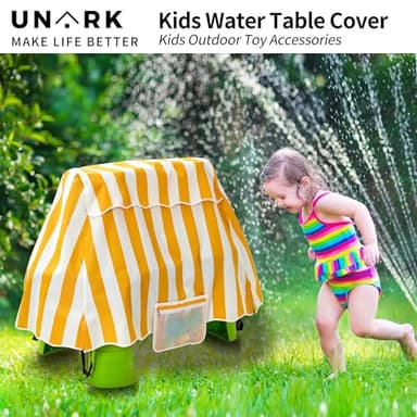UNARK Water Table Cover with Toy Storage Bag,Kids Water Table Cover for Water Table,Water Table Accessories for Toddlers 1-3,Waterproof Protective Covers for Toddler Outdoor Toys(Yellow) - Image 3