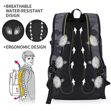 rickyh style School Backpack Travel Bag for Men & Women Lightweight College Back Pack with Laptop Compartmen - Image 4