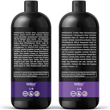 Vanidox Tea Tree Shampoo and Conditioner Set with Lavender and Mint | DHT Blockers | With 100% Pure Tea Tree Oil for Itchy, Dry Scalp | Sulfate & Paraben Free | For Men & Women | 16 fl oz Each - Image 9