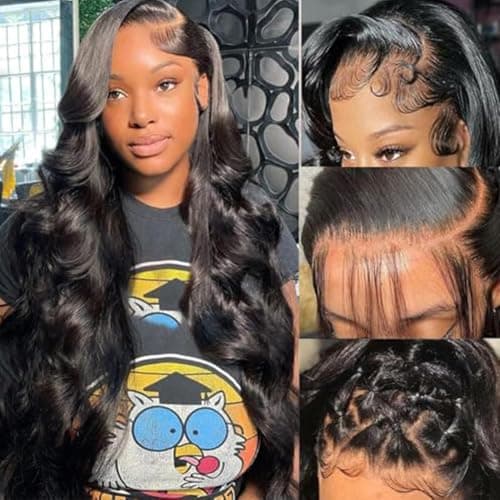 Body Wave Lace Front Wigs Human Hair 13x6 Lace Front Wigs Human Hair 200% Density 26 Inch 13x6 HD Lace Frontal HumanHair Wigs for Black Women With BabyHair - Image 1