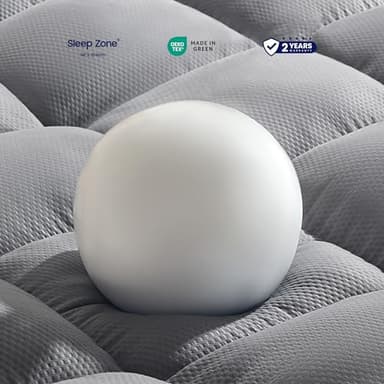 SLEEP ZONE Mattress Topper Full Size, Extra Thick Fitted Mattress Pad for Back Pain, Plush and Support Mattress Cover, Deep Pockets Mattress Protector, Hotel Quality (Grey, Full) - Image 5