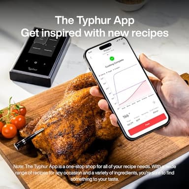 Typhur Sync Wireless Meat Thermometer Quad | 4 Probes | 6 Sensors | LCD Display | WiFi and Bluetooth 5.3 | Improved Stability and Range | IPX8 Waterproof | for BBQ, Grill, Smoker, Oven, Kitchen - Image 7