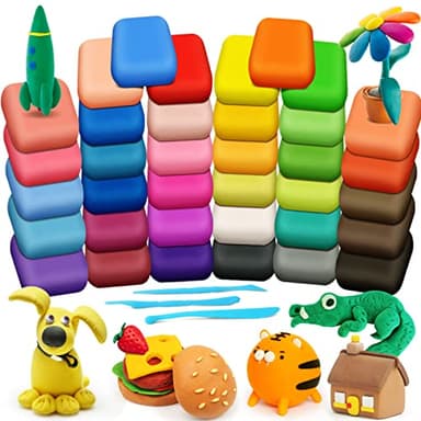 Magic Clay - Air Dry Clay 36 Colors, Modeling Clay for Kids with Tools, Soft & Ultra Light, Toys Gifts for Age 3 4 5 6 7 8+ Years Old Boys Girls Kids - Image 1