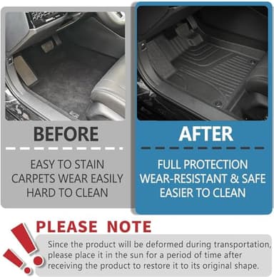 AOMSAZTO Floor Mats for BMW X1 2016-2022 & BMW X2 (F39) 2018-2023 2024 All Weather Floor Mats, 1st & 2nd Row Full Set Rubber Floor Liners, Anti Skid Car Mats, Black - Image 9