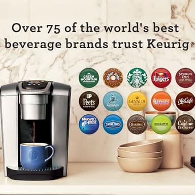 Keurig K-Elite Single Serve K-Cup Pod Coffee Maker, with Strength and Temperature Control, Iced Coffee Capability, 8 to 12oz Brew Size, Programmable, Brushed Silver - Image 11