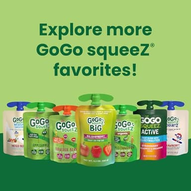 GoGo squeeZ Organic Applesauce and Fruit Puree, Apple Cinnamon, 3.2 oz (Pack of 48), Unsweetened Organic Fruit Snacks for Kids, Gluten Free, Nut Free and Dairy Free, Recloseable Cap, BPA Free Pouches - Image 10