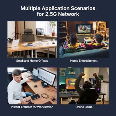 5 Port 2.5GB Ethernet Switch Unmanaged Network Switch | 5 x 2.5 Gigabit | 1 x 10G SFP+ | Multigig Switch 10-100-1000Mbps | 45G Bandwidth | Plug & Play | Fanless Metal Internet Switch - Image 6