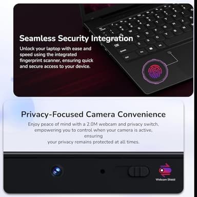 NIMO 17.3" AI Laptop, AMD Ryzen AI 9 HX 370(50 Tops NPU), Radeon 890M, 16GB RAM 1TB SSD, DDR5-5600MT/S, 144Hz, PD 100W USB-C 4.0, Copilot+ PC AI Laptop with Wi-Fi 6E for Working Business Student - Image 6