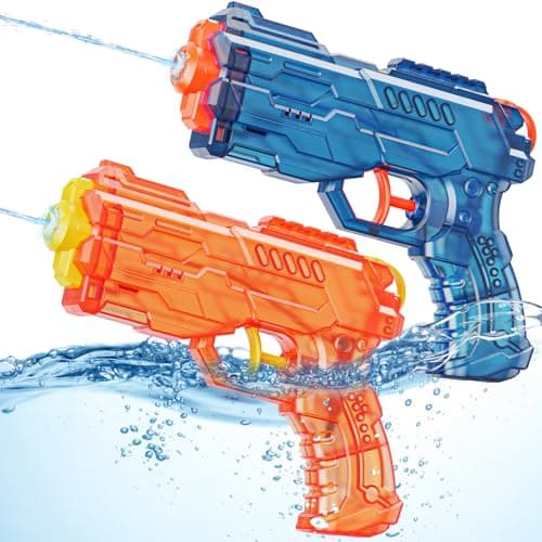 Water Squirt Guns Toys for Kids: Leakproof Super Water Gun for Boys Girls Adults - Small Outdoor Water Gun Toy for Pool Beach Swimming Summer Games Yard Party (2 Pack) - Image 1