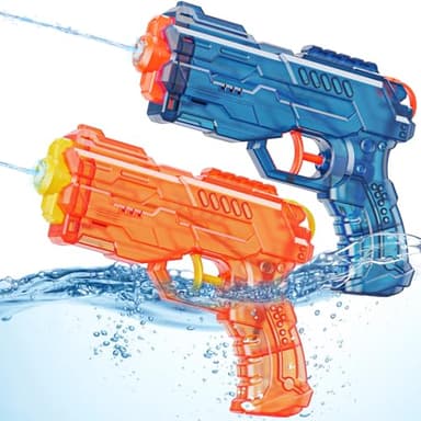 Water Squirt Guns Toys for Kids: Leakproof Super Water Gun for Boys Girls Adults - Small Outdoor Water Gun Toy for Pool Beach Swimming Summer Games Yard Party (2 Pack) - Image 1