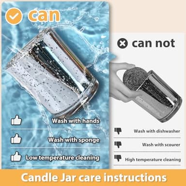 SHOWIN Thick Candle Jars for Making Candles 12 Pcs, 7 OZ Empty Jars with Wood Lids for Candle Making, Sample Container, Silver - Image 2