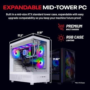 Skytech Azure Gaming PC Desktop, Ryzen 7 9700X 3.8 GHz (5.5GHz Turbo Boost), NVIDIA RTX 4060 8GB GDDR6, 1TB SSD, 16GB DDR5 RAM 6000, 650W Gold PSU, 360mm ARGB AIO, Wi-Fi, Win 11 Home - Image 8