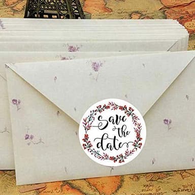 ZLKAPT 120PCS Save The Date Premium Wedding Stickers Wedding Favor Stickers Save The Date Labels Stickers Envelope Seal Bridal Shower Stickers - Image 5