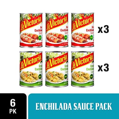 LA VICTORIA Variety Pack, Green, Red enchilada sauce, 10 oz Can (6 Pack) - Image 3