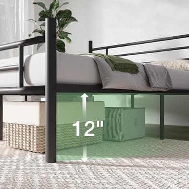 Novilla Full Size Bed Frame with Headboard and Footboard, 14 Inch Metal Platform Bed Frame, Under Bed Storage, Strong Metal Slats Support, Mattress Foundation No Box Spring Needed - Image 5