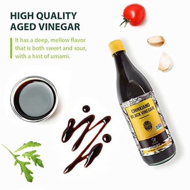 Soeos Chinkiang Vinegar, 18.6 fl oz (550ml), Chinese Black , Traditional , Organic , Zhenjiang Xiangcu, Black Rice Vinegar | Condiment for Cooking Noodles, Braised Meat, Cold Appetizers - Image 5