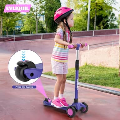 Kids Scooter,LED Lighted Wheels and 3 Adjustable Height Handlebars Scotters for Kids 3-12,3 Wheel Toddler Kick Scotter for Boys & Girls up to 132 Lbs. - Image 7