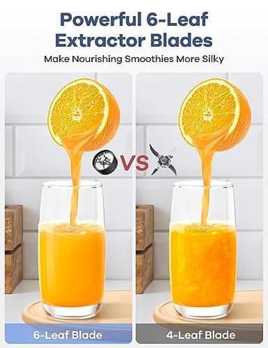 Ganiza Smoothie Blender, 900W Blenders for Shakes and Smoothies, 15-Piece Personal Blender and Grinder Combo for Kitchen, Smoothies Maker with 4 BPA-Free Portable Cup, Nutritious Recipe - Image 4