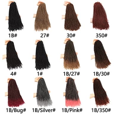 Ubeleco 18 Inch Passion Twist Hair, Water Wave Crochet Hair Passion Twist Crochet Hair for Women Long Bohemian Synthetic Curly Braiding Hair Extensions Passion Twists Braiding Hair (7pcs,#4) - Image 8