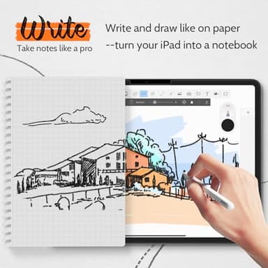 [2 Pack] Paper Screen Protector for iPad 10th generation (2022) / 11th generation (A16, 2025), Write and Draw Like on Real Paper/Matte/High Sensitive/Anti Glare - Image 2
