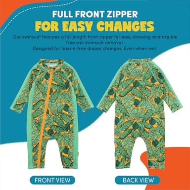 SwimZip Boys' Long-Sleeve UPF 50+ Swimsuit for Baby, Toddler, & Little Boys - Image 4