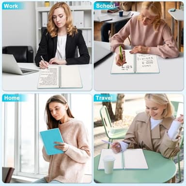 Light Blue Lined Spiral Journal Notebook with 160 Pages, 8×5.7in, A5 Spiral Notebook, Journaling Notebooks for Work, School, Women, Men, College Ruled Spiral Notebook, Hardcover Leather Journals - Image 7