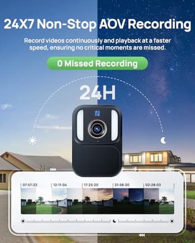 Anona Aurora 4K Solar Security Cameras Wireless Outdoor, Forever Power with Solar Panel, 8MP Color Night Vision, 24/7 AOV Recording, No Monthly Fees, AI Detection, Easy Setup, 2.4 G WiFi, IP67, 4 Pack - Image 5