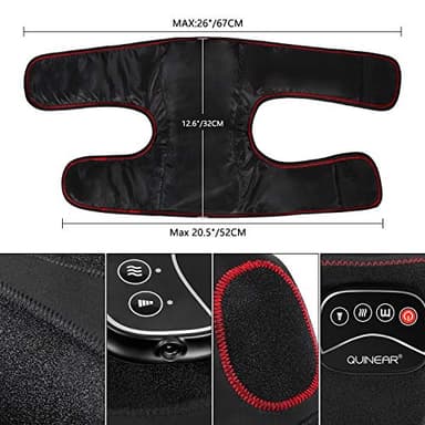 QUINEAR Air Compression Knee Massager with Heat, Knee Brace Wrap for Arthritis Pain Relief, Heating Pad for Knee for Circulation and Pain Relief,3 Modes & 3 Intensities - Image 5