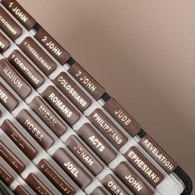 UPAFEXXI-Leather Bible Tabs, Bible Tabs for women and men(Gold Foil Lettering) Large Print Stickers, Easy to Read and Apply, 80 Chapters Labels for Easy Navigation(Brown) - Image 9