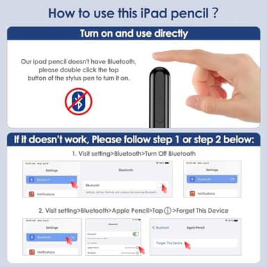 SENMO Stylus Pen for iPad 2018-2025, 2X Fast Charge iPad Pencil 2nd Generation Compatible with Apple iPad A16 11/10/9/8/7/6, Pro M5/M4/12.9"(6/5/4/3)/ 11"(4/3/2/1), Mini 7/6/5, Air M3/M2/5/4/3 - Image 3