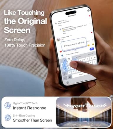 UltraGlass TOP 9H+ Armor for iPhone 17 Pro Screen Protector [NO.1 Military Grade Shatterproof] Screen Protector 17 Pro Tempered Glass 17Pro 6.3" 2025 [Longest Durable] OneStep Installation, 2 Pack - Image 7
