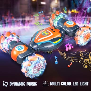 Remote Control Car Toy for Ages 8-13, Gesture Sensing RC Stunt Car with 3 Sensor Modes, Lights & Music, 4WD All Terrain Hand Controlled RC Toys for Kids, Birthday Gifts for Boys & Girls - Image 5