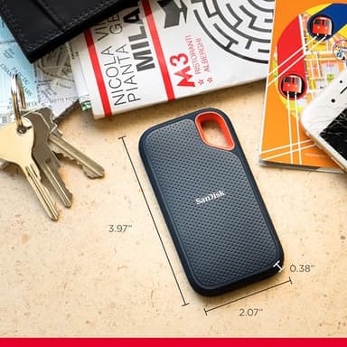 SanDisk 8TB Extreme Portable SSD - Up to 1050MB/s, USB-C, USB 3.2 Gen 2, IP65 Water and Dust Resistance, Updated Firmware - External Solid State Drive - SDSSDE61-8T00-G25 - Image 3