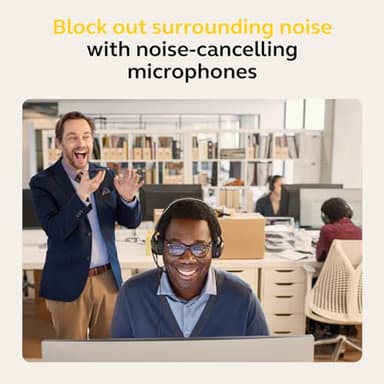 Jabra Evolve2 50 Wired Stereo Headset - with AirComfort Technology, Noise-Cancelling Mics & Active Noise Cancellation - Works with All Leading UC Platforms Such as Zoom & Google Meet - Black - Image 3